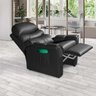 Poltrona do Papai Retrátil e Reclinável Corino Diamante Grécia Preta - Luapa - 1