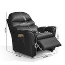 Ver imagem 4 de Poltrona do Papai Retrátil e Reclinável Corino Diamante Grécia Preta - Luapa