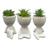 KIT BOB COM SUCULENTA - BRANCO - 2
