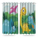 Ver imagem 2 de Kit Cortina Infantil Dinossauro Cute + 3 Capas Almofadas