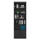 Ver imagem 6 de Kit 3 Estantes Livreiro Multiuso 2 Gavetas e 5 Prateleiras Fancy Q01 Preto Fosco - Mpozenato