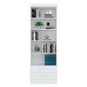 Ver imagem 5 de Kit 2 Estantes Livreiro Multiuso 2 Gavetas e 5 Prateleiras Fancy Q01 Branco - Mpozenato