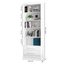 Ver imagem 3 de Kit 2 Estantes Livreiro Multiuso 2 Gavetas e 5 Prateleiras Fancy Q01 Branco - Mpozenato