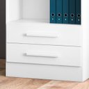 Ver imagem 4 de Kit 3 Estantes Livreiro Multiuso 2 Gavetas e 5 Prateleiras Fancy Q01 Branco - Mpozenato