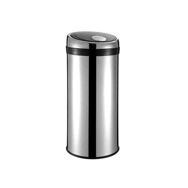Lixeira aço inox prata com botão 50 litros Ciclop Healer - 1
