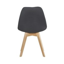Kit 4 Cadeiras Design Eames Leda Preto/Madeira Travel Max - 6