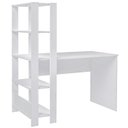 Ver imagem 2 de Mesa Escrivaninha 134x120 Cm 3 Prateleiras Branco Arly