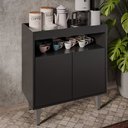 Ver imagem 2 de Aparador Buffet Cantinho do Café 70,5cm Marie Preto M12 - D'Rossi