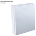 Ver imagem 5 de Armário Banheiro Espelheira Sobrepor Branco | 36,3x10,6x45,3cm | 01 Porta | Astra