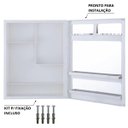 Ver imagem 4 de Armário Banheiro Espelheira Sobrepor Branco | 36,3x10,6x45,3cm | 01 Porta | Astra