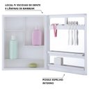 Ver imagem 3 de Armário Banheiro Espelheira Sobrepor Branco | 36,3x10,6x45,3cm | 01 Porta | Astra