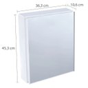Ver imagem 2 de Armário Banheiro Espelheira Sobrepor Branco | 36,3x10,6x45,3cm | 01 Porta | Astra