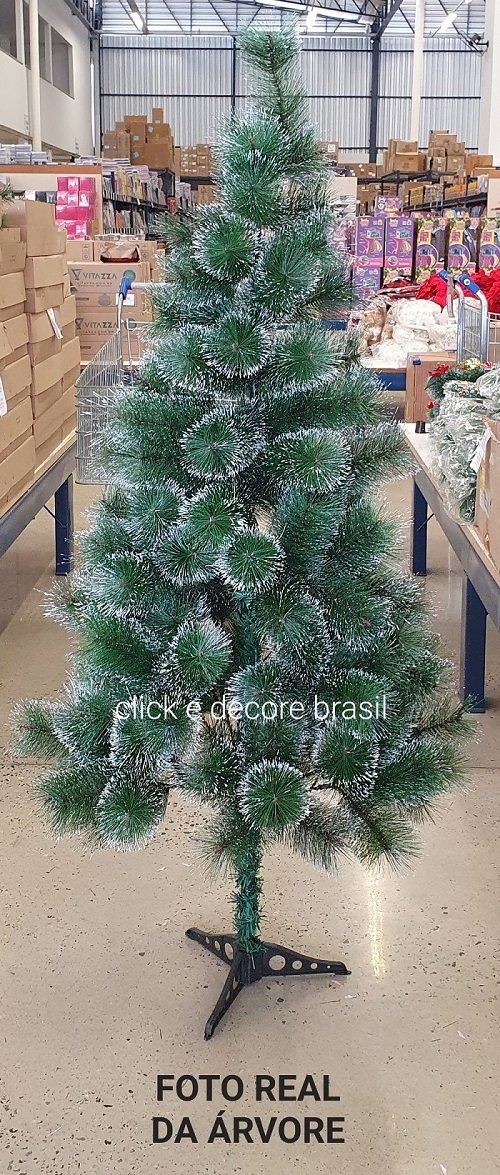Árvore de Natal grande 150cm 138galho super cheia Luxo Verde Nevada Neve promoção barata pé plástico - 4