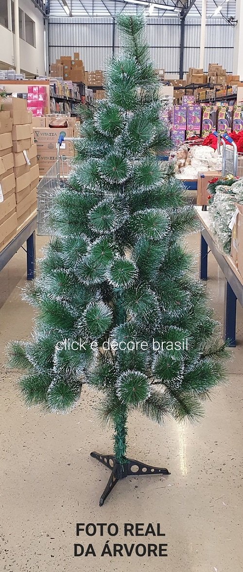 Arvore Natal 150cm Verde e Neve - Simplesmente Vanessa