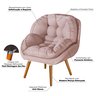 Conjunto Poltrona Linho Luxuosa + Puff Sênior Almofadada:rosa Linho - 4