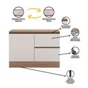 Ver imagem 6 de Balcão com Tampo 120cm 1 Porta 3 Gavetas Etna Poliman
