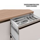 Ver imagem 5 de Balcão com Tampo 120cm 1 Porta 3 Gavetas Etna Poliman