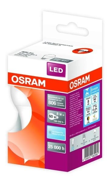 Kit 10 Lâmpada LED Bulbo 8W Osram E27 Inmetro Equivale A 9W - 3