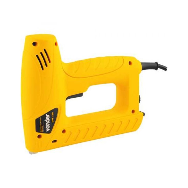 Grampeador Pinador Tapeçaria Madeira Eletrico 110v Profissional GPE 168 Vonder