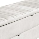 Ver imagem 4 de Calçadeira Baú Recamier Sapateira 90cm Solteiro Ayla Tecido Aveludado Tampo Reto - Estopar Ayla 90cm