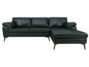 Ver imagem 1 de Sofá de Couro Asti 3 Lugares com Chaise Direita Green Bicolor - Mempra Design