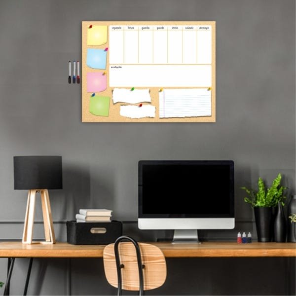 Quadro Planejamento Mensal - Mod05 - Planner + 3 Canetas - 2