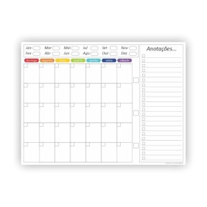 Quadro Planejamento Mensal - Mod02 - Planner - 3 Canetas