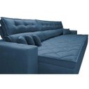 Ver imagem 4 de Sofá Retrátil e Reclinável 3.82M Austin com Molas No Assento Tecido Suede Velusoft Azul