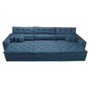 Ver imagem 5 de Sofá Retrátil e Reclinável 3.82M Austin com Molas No Assento Tecido Suede Velusoft Azul