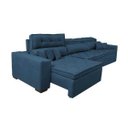 Ver imagem 7 de Sofá Retrátil e Reclinável 3.82M Austin com Molas No Assento Tecido Suede Velusoft Azul