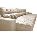 Ver imagem 4 de Sofá Retrátil e Reclinável 4.12M Austin com Molas No Assento Tecido Suede Velusoft Bege