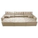 Ver imagem 5 de Sofá Retrátil e Reclinável 4.12M Austin com Molas No Assento Tecido Suede Velusoft Bege