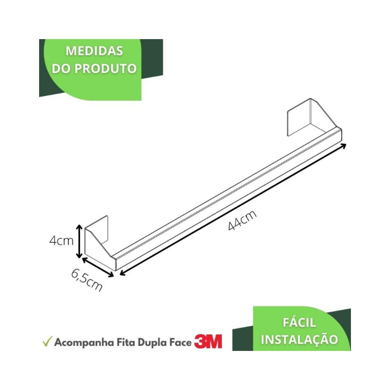 Porta Toalha de Banho Parede Banheiro Adesivo 3m Branco F.df - 7