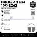 Ver imagem 2 de Porta Toalha de Banho Parede Banheiro Adesivo 3m Branco F.Df