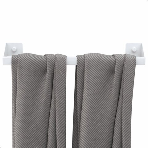 Porta Toalha de Banho Parede Banheiro Adesivo 3m Branco F.Df