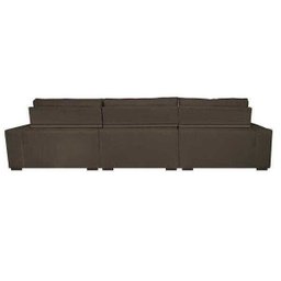 Sofá Retrátil e Reclinável 3.82M Austin com Molas No Assento Tecido Suede Velusoft Café - 6