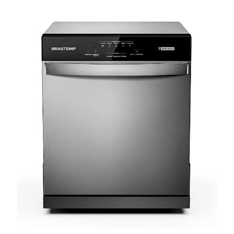Lava-louças Compact 8 Serviços Brastemp Prata