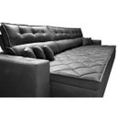 Ver imagem 4 de Sofá Retrátil e Reclinável 4.12M Austin com Molas No Assento Tecido Suede Velusoft Preto