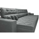 Ver imagem 4 de Sofá Retrátil e Reclinável 4.12M Austin com Molas No Assento Tecido Suede Velusoft Cinza