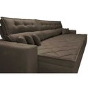 Ver imagem 4 de Sofá Retrátil e Reclinável 4.12M Austin com Molas No Assento Tecido Suede Velusoft Café