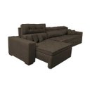 Ver imagem 7 de Sofá Retrátil e Reclinável 4.12M Austin com Molas No Assento Tecido Suede Velusoft Café