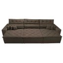 Ver imagem 5 de Sofá Retrátil e Reclinável 4.12M Austin com Molas No Assento Tecido Suede Velusoft Café