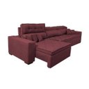 Ver imagem 7 de Sofá Retrátil e Reclinável 4.12M Austin com Molas No Assento Tecido Suede Velusoft Vinho
