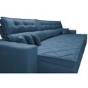 Ver imagem 4 de Sofá Retrátil e Reclinável 4.12M Austin com Molas No Assento Tecido Suede Velusoft Azul