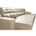 Ver imagem 4 de Sofá Retrátil e Reclinável 3.82M Austin com Molas No Assento Tecido Suede Velusoft Bege