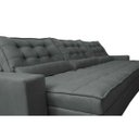 Ver imagem 4 de Sofá Retrátil e Reclinável 3.52M com Molas Ensacadas Cama Inbox Gold Tecido Suede Velusoft Cinza