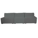 Ver imagem 6 de Sofá Retrátil e Reclinável 3.52M com Molas Ensacadas Cama Inbox Gold Tecido Suede Velusoft Cinza