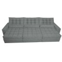 Ver imagem 5 de Sofá Retrátil e Reclinável 3.52M com Molas Ensacadas Cama Inbox Gold Tecido Suede Velusoft Cinza