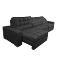 Ver imagem 7 de Sofá Retrátil e Reclinável 3.52M com Molas Ensacadas Cama Inbox Gold Tecido Suede Velusoft Preto