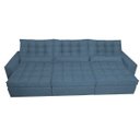 Ver imagem 5 de Sofá Retrátil e Reclinável 3.82M com Molas Ensacadas Cama Inbox Gold Tecido Suede Velusoft Azul